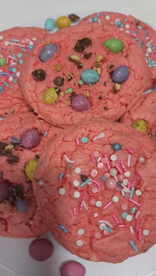 Easter Special: Spring Strawberry Confetti Cookies