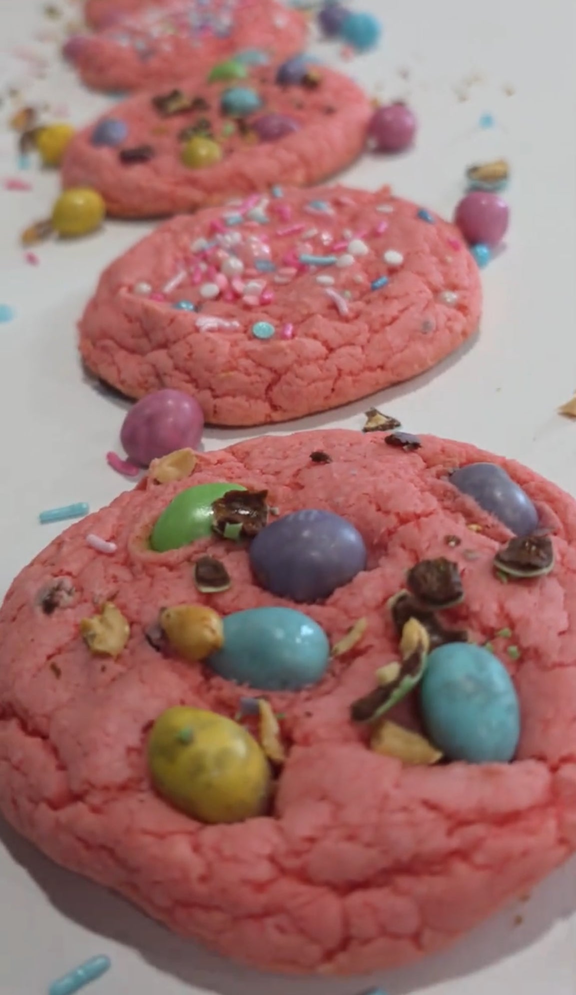 Easter Special: Spring Strawberry Confetti Cookies