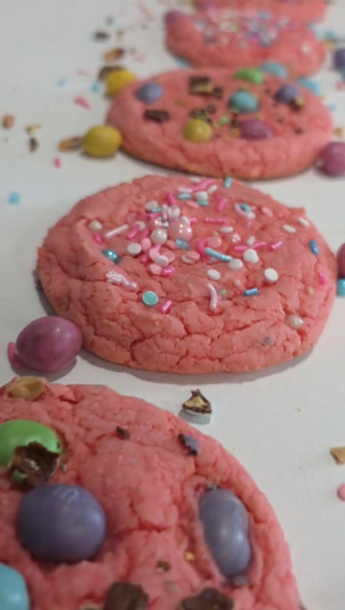 Easter Special: Spring Strawberry Confetti Cookies